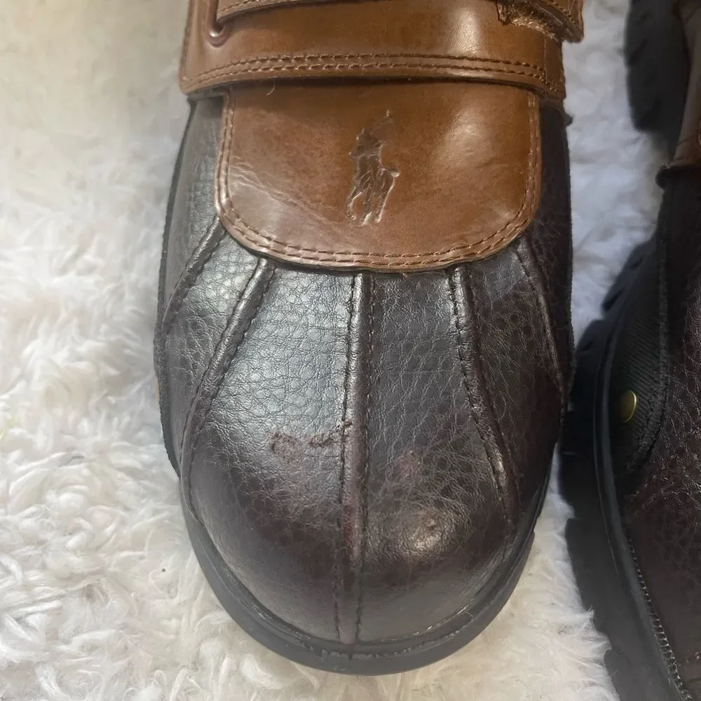 Polo Ralph Lauren Men's Darrance Ankle Boot, Tan/ Black SZ13D